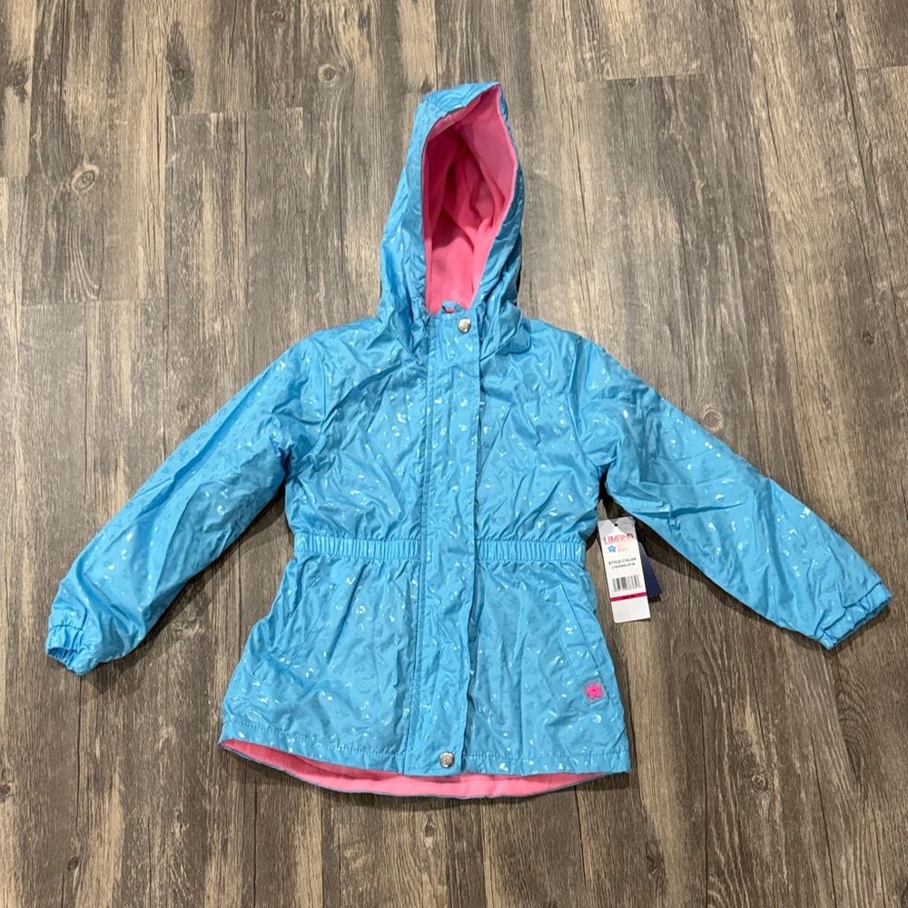 Limited Too Shiny Light Blue Jacket anorak style jacket